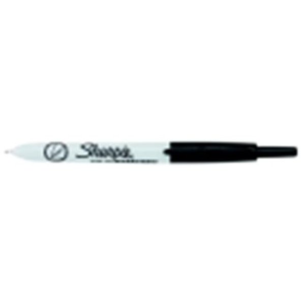 Sharpe Mfg Co Sharpie Ultra Fine Tip Non-Washable Retractable Permanent Marker; Black; Pack 12 1333741